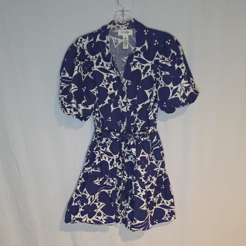 Jessica Simpson Blue and White Floral Dress